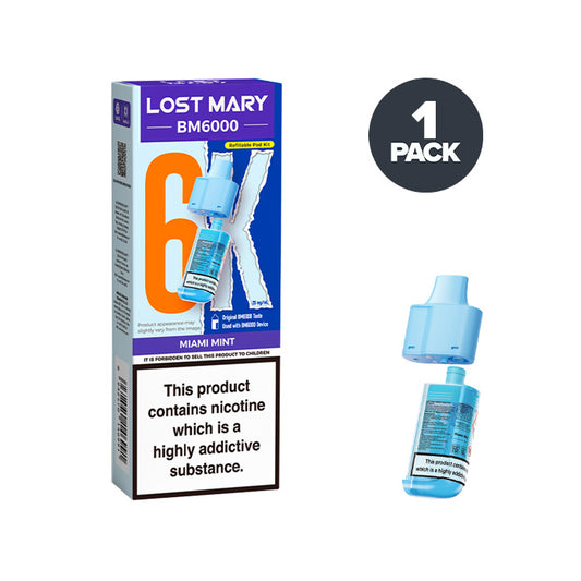 Miami Mint Lost Mary BM6000 Prefilled Pod and Box