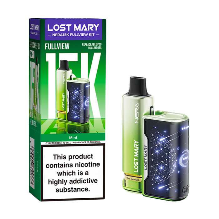 Mint Lost Mary Nera 15K Fullview Prefilled Pod Kit with box