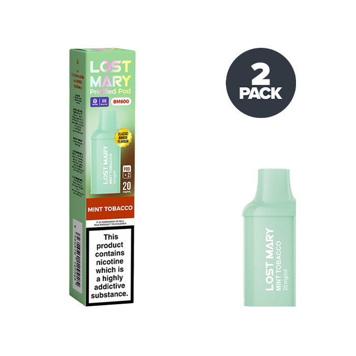 Mint Tobacco Lost Mary BM600 Pre-filled Pods
