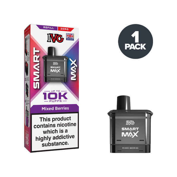 Mixed Berries IVG Smart Max Refill Pack and Box