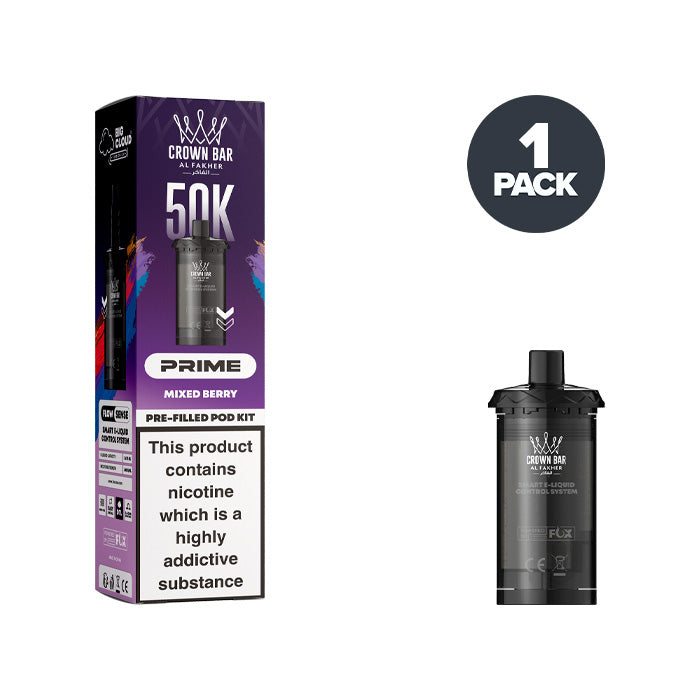 Mixed Berry Al Fakher Hypermax Prime 50K Refill Pack and Box
