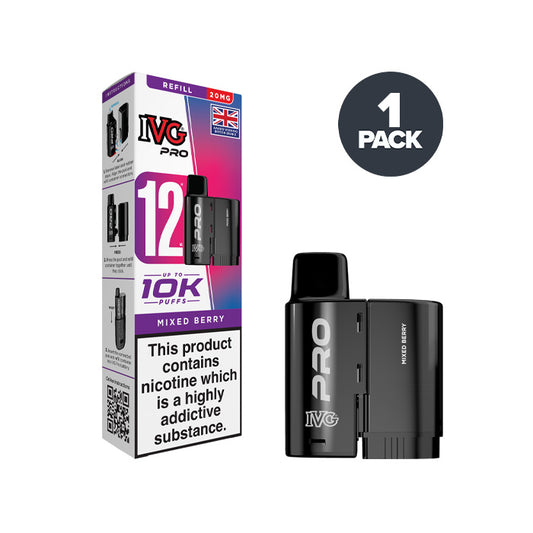 Mixed Berry IVG Pro 12 Prefilled Pod and Box