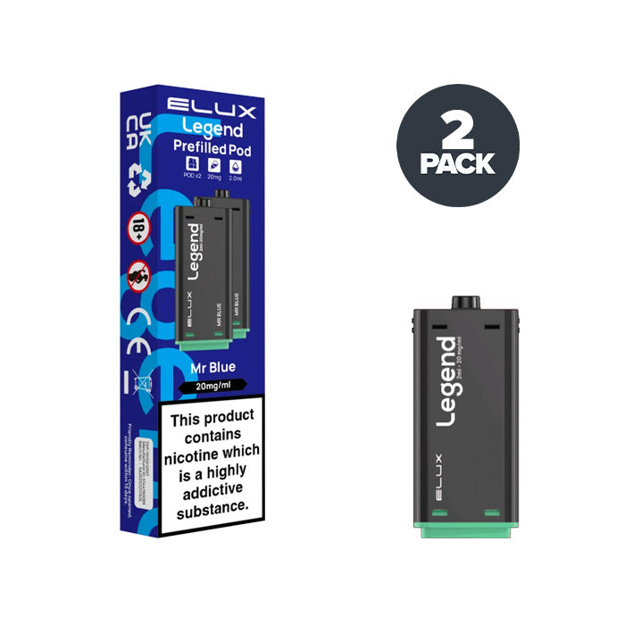 Mr Blue Elux Legend 1500 2 in 1 Prefilled Pod and Box