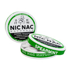 Open can of Nic Nac Spearmint 3mg Nicotine Lozenges