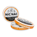Open can of Nic Nac Tangerine 3mg Nicotine Lozenges