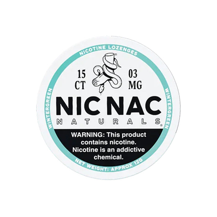 Nic Nac Wintergreen 3mg Nicotine Lozenges