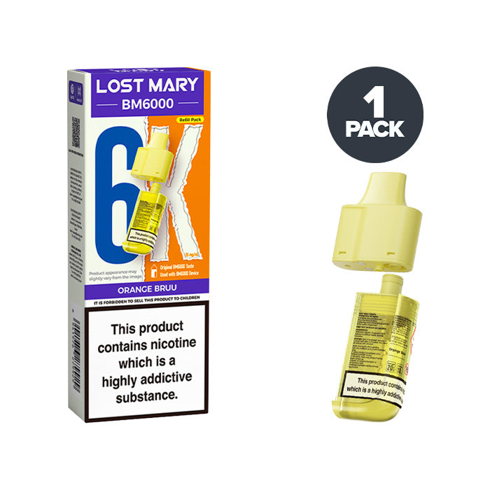 Orange Bruu Lost Mary BM6000 Refill Pack 20mg