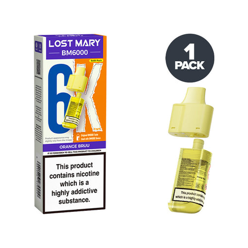 Orange Bruu Lost Mary BM6000 Refill Pack 20mg