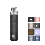 OXVA NeXlim Go Pod Kit with eight squares showcasing all available colours