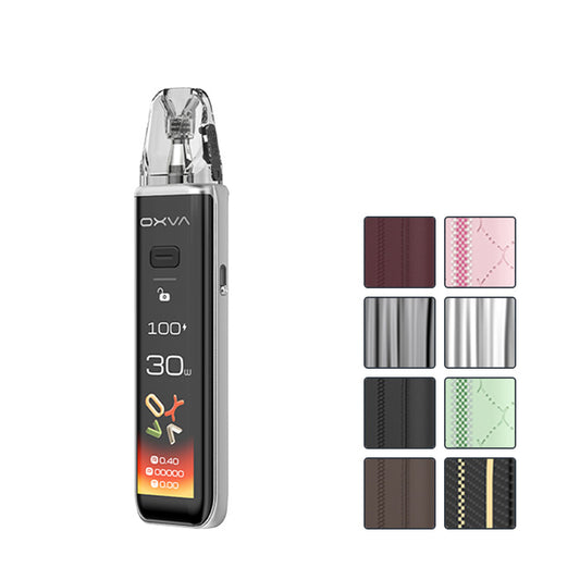 OXVA Xlim 3 Ultra Pod Kit with eight squares showcasing all available colours
