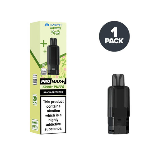 Peach Green Tea Hayati Pro Max Plus Prefilled Pods