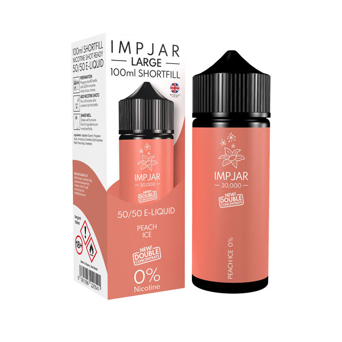 Peach Ice 100ml E-Liquid and Box by Imp Jar