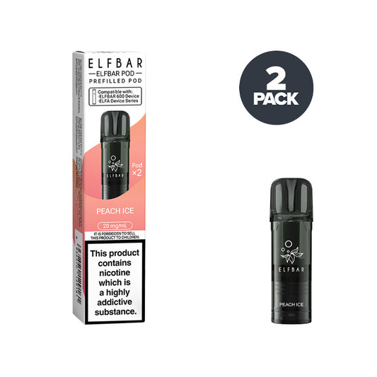Peach Ice Elf Bar 600 Pre-filled Pod and Box