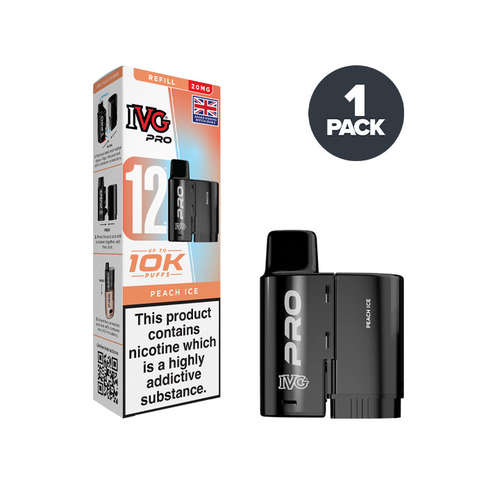 Peach Ice IVG Pro 12 Prefilled Pod and Box