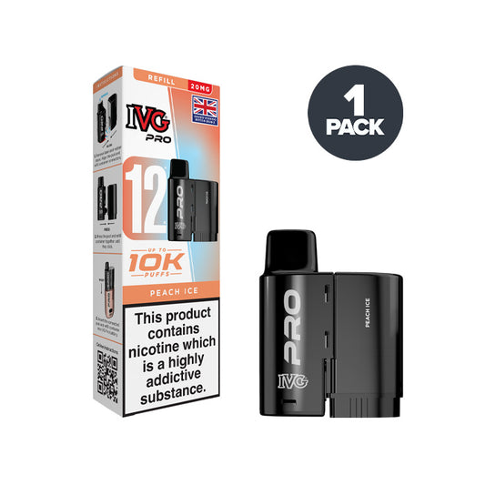 Peach Ice IVG Pro 12 Prefilled Pod and Box