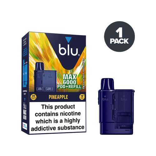 Pineapple Blu Max 6000 Refill Pack and Box