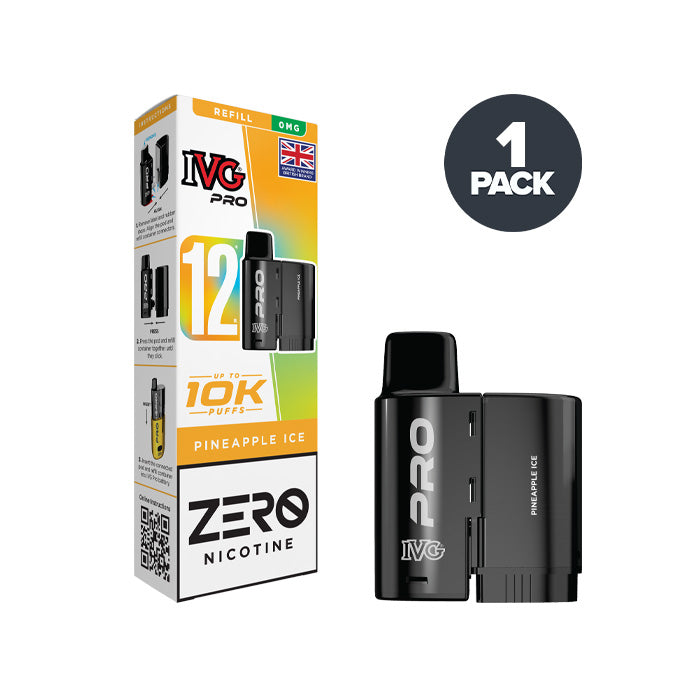 5mg Pineapple Ice IVG Pro 12 Refill Pack and Box