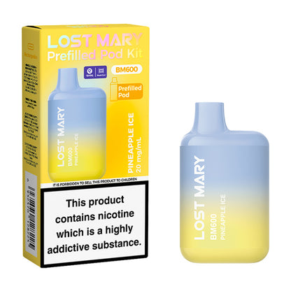 Pineapple Ice Lost Mary BM600 Prefilled Pod Kit and Box