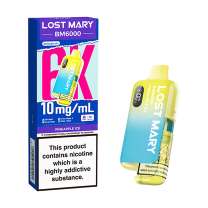 Pineapple Ice Lost Mary BM6000 10mg Kit and Box