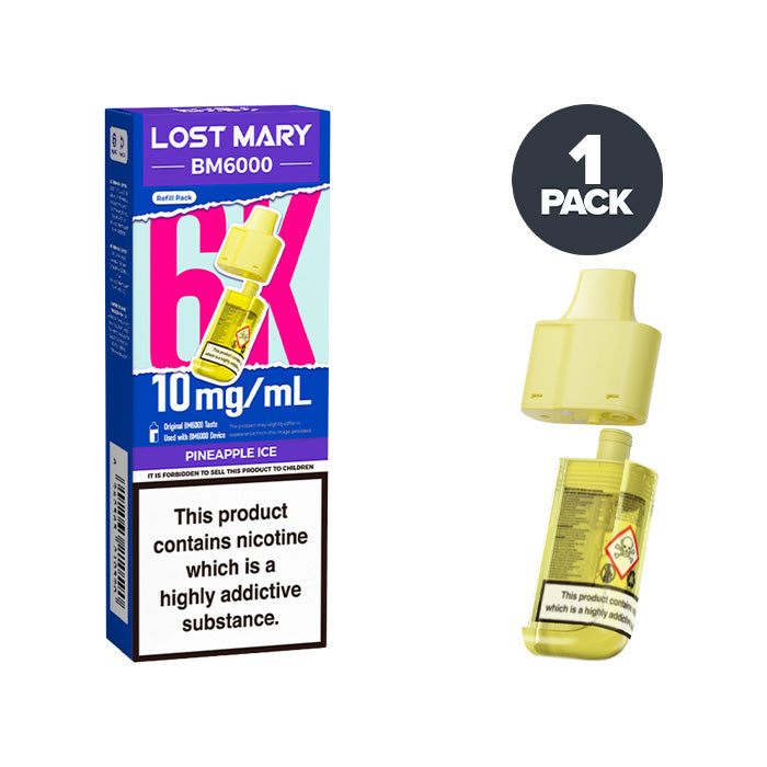 Pineapple Ice Lost Mary BM6000 Prefilled Pods Pineapple Ice Lost Mary BM6000 Prefilled Pods