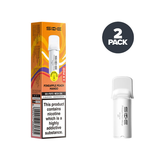 Pineapple Peach Mango SKE Crystal 600 Pro Pre-filled Pods and Box