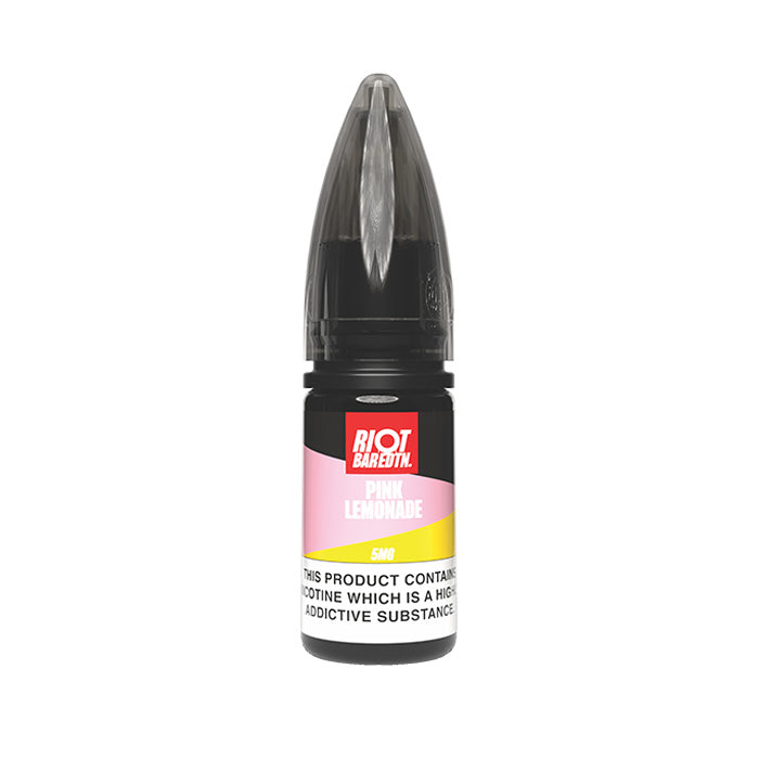 Pink Lemonade Nic Salt E-Liquid by Riot Bar EDTN 5mg 10ml bottle