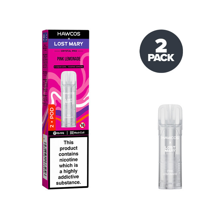 Menthol Hawcos X Lost Mary Crystal Pro Prefilled Pod and Box
