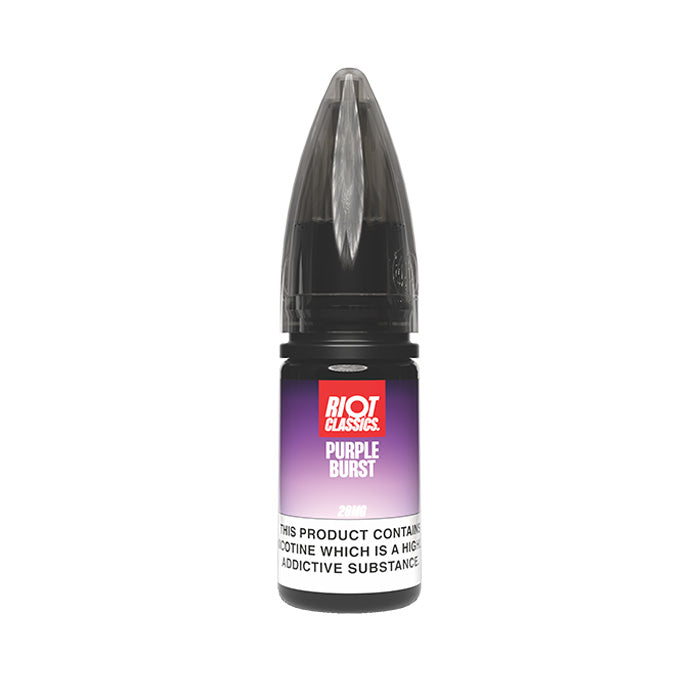 Purple Burst Nic Salt E-Liquid by Riot Classics 20mg 10ml bottle
