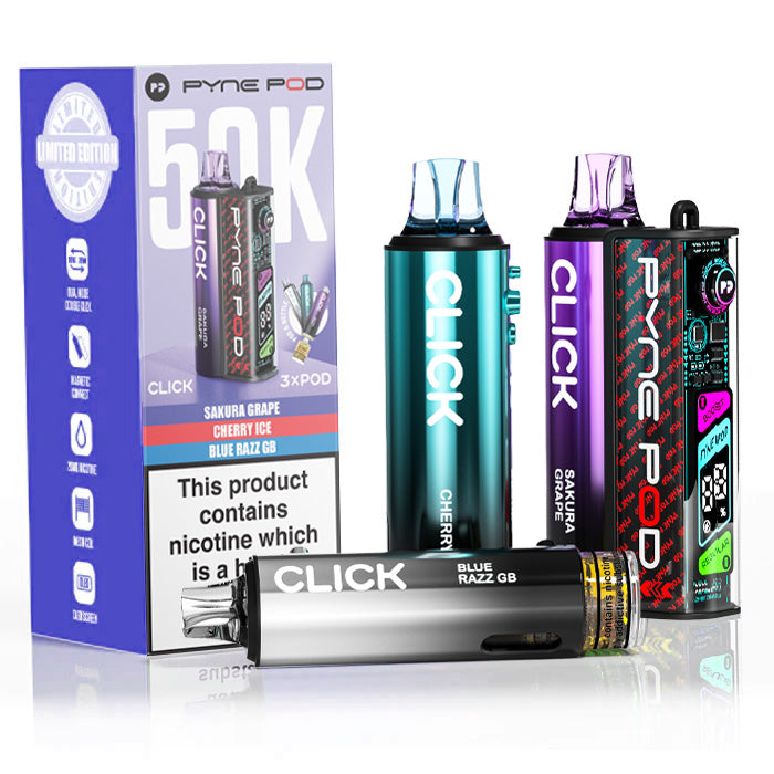 Pyne Pod Click 50K Prefilled Pod Kit Purple Edition