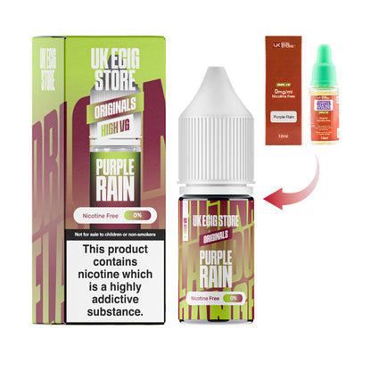 UK Ecig Store Purple Rain High VG 10ml E-liquid with Box and Old Packaging