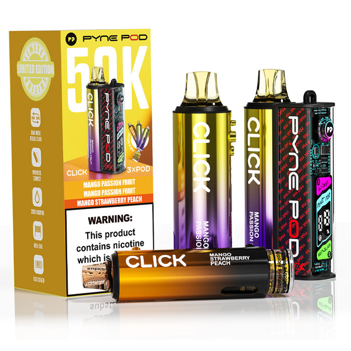 Pyne Pod Click 50K Prefilled Pod Kit Mango Edition