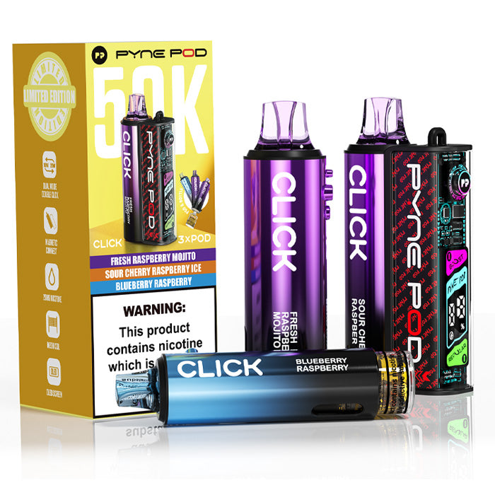 Pyne Pod Click 50K Vape Kit Raspberry Edition