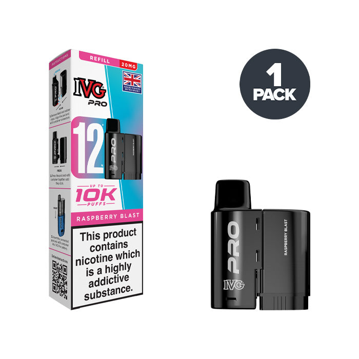Raspberry Blast IVG Pro 12 20mg Refill Pack