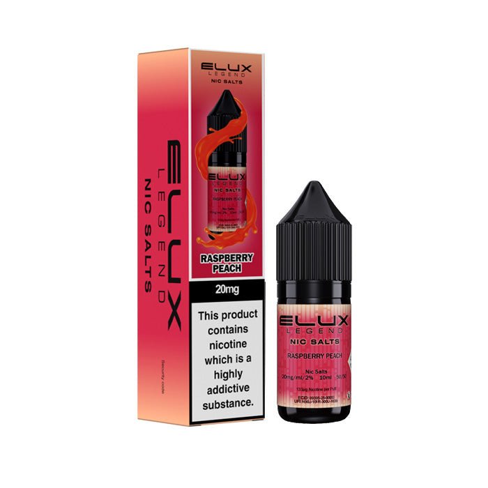 Raspberry Peach 10ml Nic Salt E-Liquid by Elux Legend