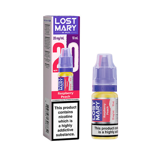 Raspberry Peach Nic Salt E-Liquid by Lost Mary
