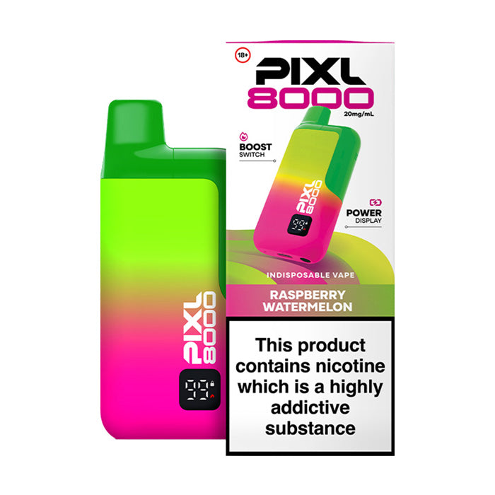 Raspberry Watermelon PIXL 8000 Prefilled Pod Kit and Box