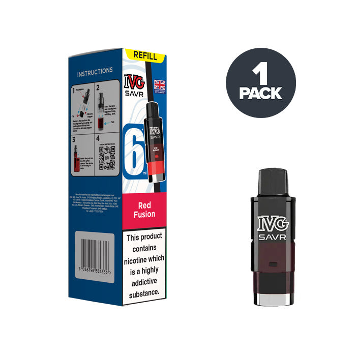 red fusion ivg savr pod and box