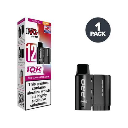 Red Sour Raspberry IVG Pro 12 10mg Refill Pack