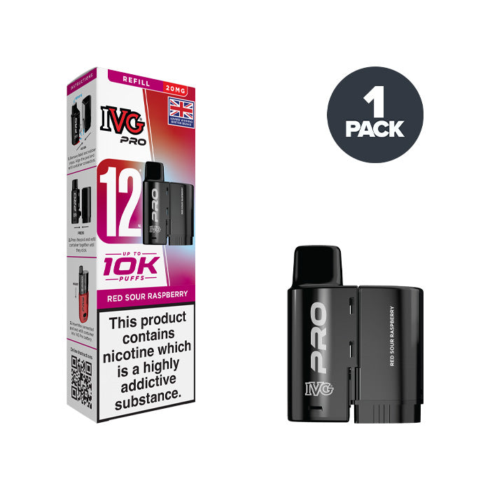Red Sour Raspberry IVG Pro 12 20mg Refill Pack