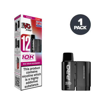 Red Sour Raspberry IVG Pro 12 20mg Refill Pack