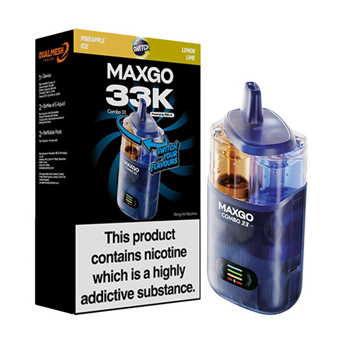 RELX MaxGo Combo 33K Prefilled Vape Kit - Pineapple Ice + Lemon Lime