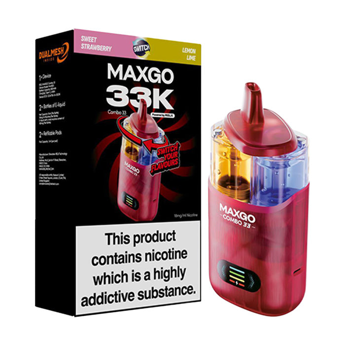 RELX MaxGo Combo 33K Prefilled Vape Kit - Sweet Strawberry + Lemon Lime