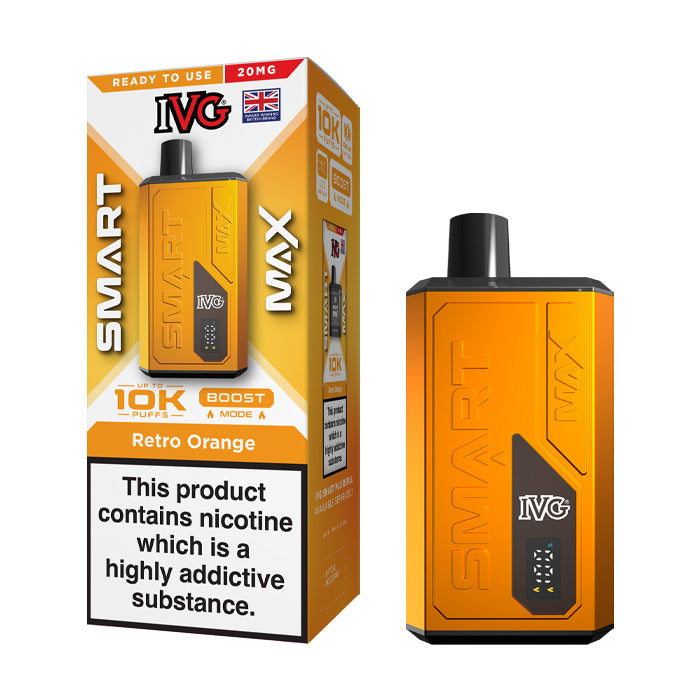 Retro Orange IVG Smart Max Prefilled Pod Kit and Box