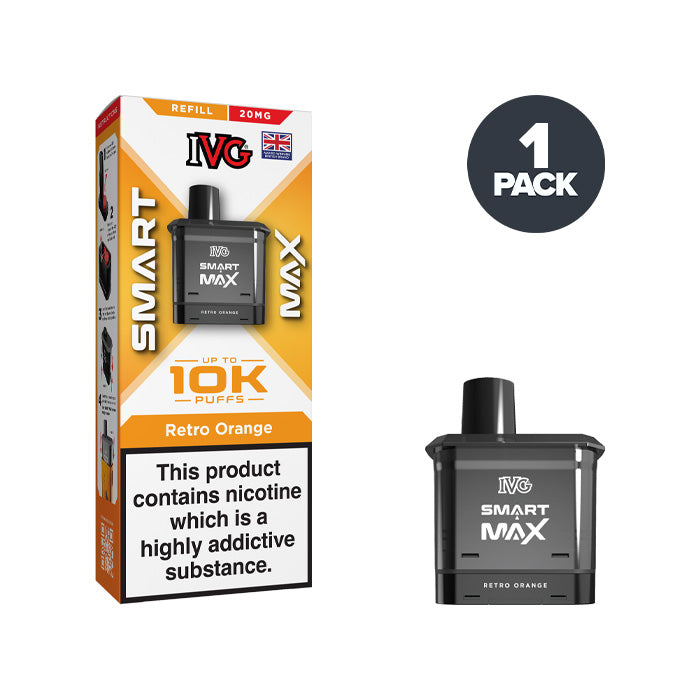 Retro Orange IVG Smart Max Refill Pack and Box
