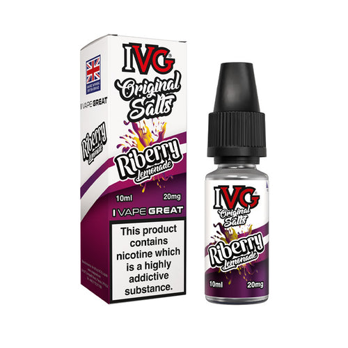 Riberry Lemonade Ivg Originals 10ml Nic Salt E-Liquid and Box