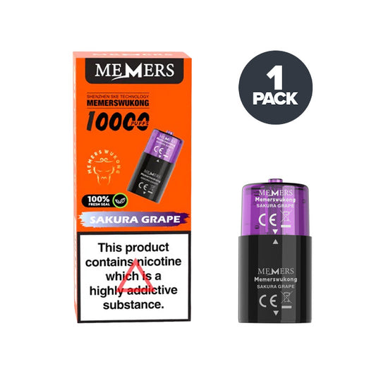 Sakura Grape Memers Wukong V10000 Prefilled Pod and Box