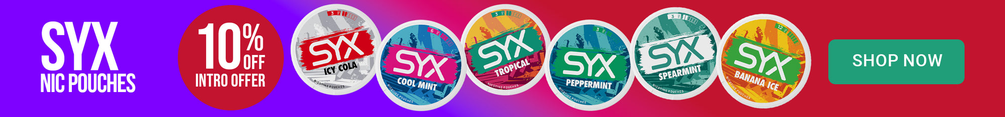 SYX logo with colorful design on a pink background