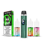 Silk Green Vaporesso Xros 6 Kit with three super salts and a pack of pods