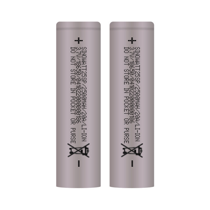 Sinowatt 25SP 2500mAh 18650 Battery Twin Pack