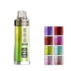 SKE Bar 6K Prefilled Pod Kit with eight squares showcasing eight out of the ten available flavours